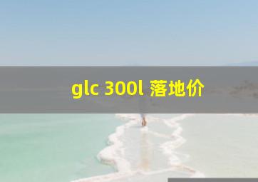 glc 300l 落地价